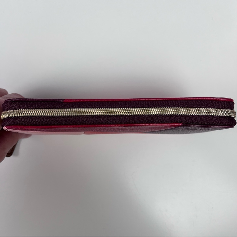 Fossil | Jayda Red Multi Faux Leather Large Zip Clutch Organizer Wallet - Picture 8 of 8